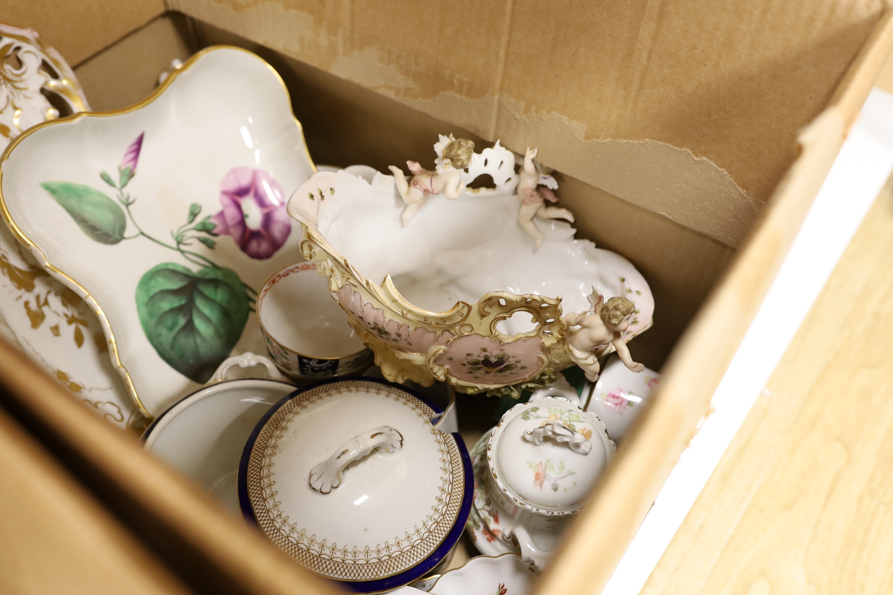 A large collection of 19th and 20th century continental decorative porcelain plates, vases, tea wares, etc.